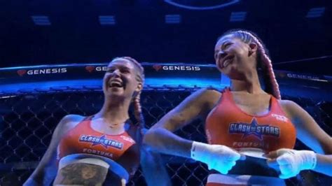 onlyfans stars inked dory and karina pedro|MMA fighters surprise crowd by kissing at face